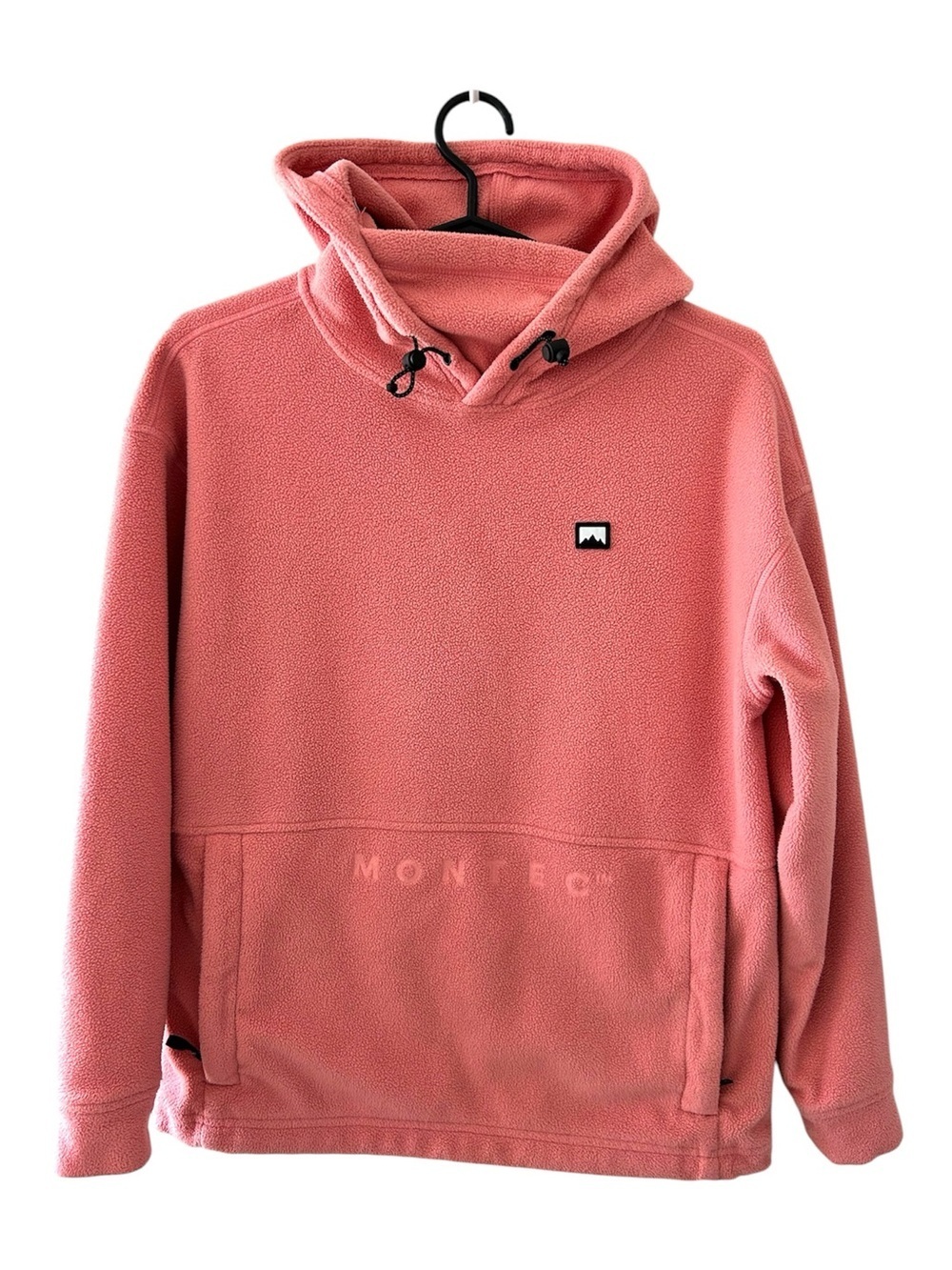 Montec Pink Oversized Delta W Hooded Fleece Size XS